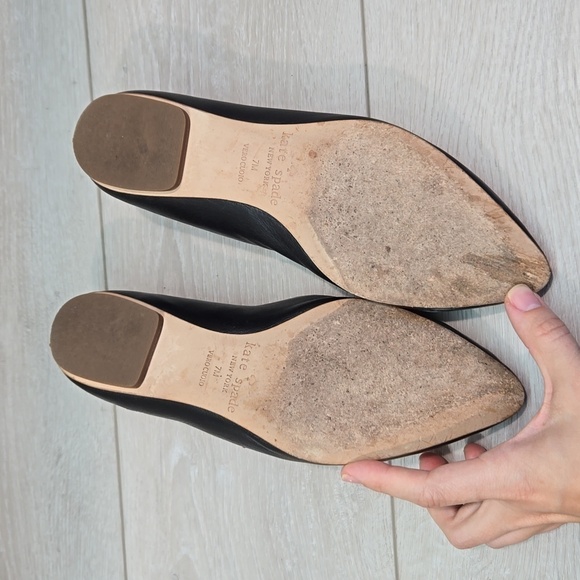 Kate Spade Women Leather Pointed Toe Loafer Slip on shoes flats sz 7M - Picture 13 of 14